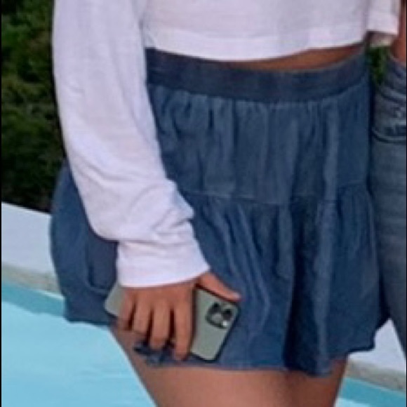 Gab & Kate Ruffle Skort Jean Print Size S - Picture 1 of 2